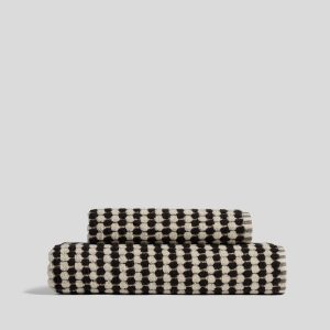 Organic Cotton Mosaic Towels (Natural and Onyx)