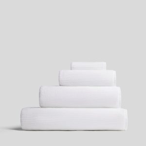 Soft Rib Towels (White)